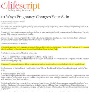 Lifescript.com: Dr. Hellman speaks about body changes during pregnancy