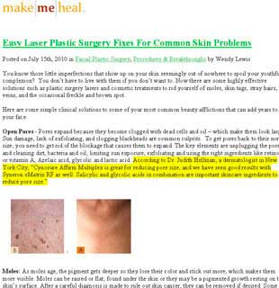 MakeMeHeal.com: Dr.Hellman speaks about clinical cosmetic skin care treatments